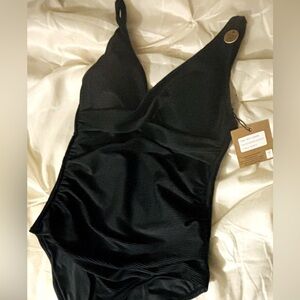 Classic Women’s Swimsuit, Rich Black One Piece